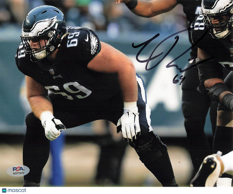 Landon Dickerson Signed 8x10 Photo PSA Philadelphia Eagles