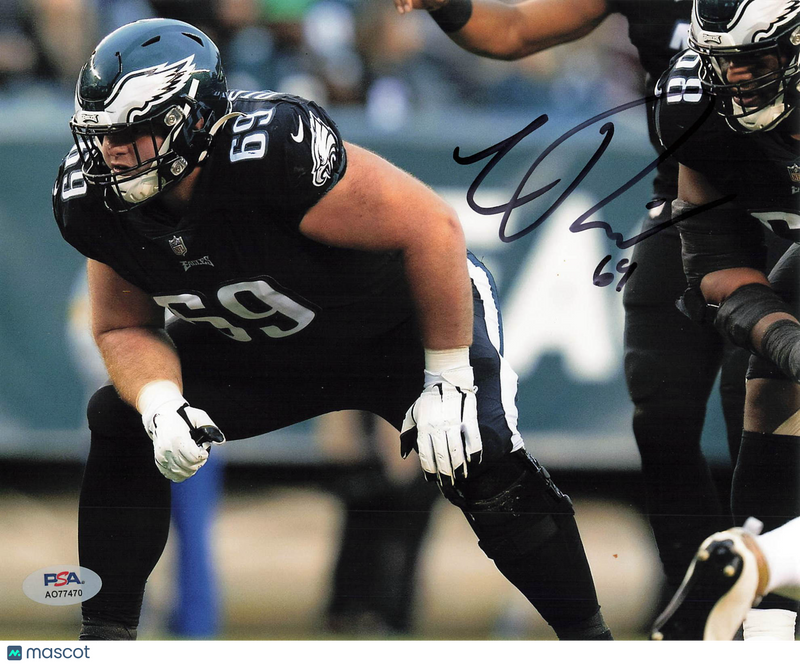 Landon Dickerson Signed 8x10 Photo PSA Philadelphia Eagles