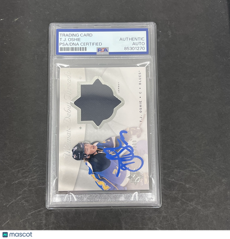TJ Oshie 2009 Upper deck Ultimate Debut Threads#DT-TO Signed Card PSA Auth