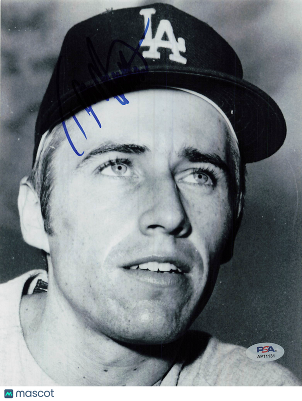 Tommy Hutton Los Angeles Dodgers Signed 8x10 Photo PSA