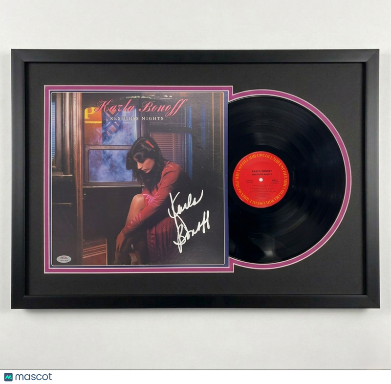 Karla Bonoff Signed Restless Nights Custom Framed Vinyl Album PSA Autographed