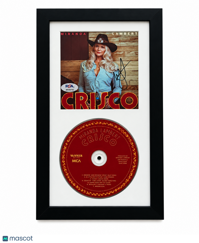Miranda Lambert Signed Framed Crisco CD Album PSA Autographed 13x8
