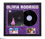 Olivia Rodrigo Signed Framed Vinyl Insert You Seem Pretty Sad JSA 24x27