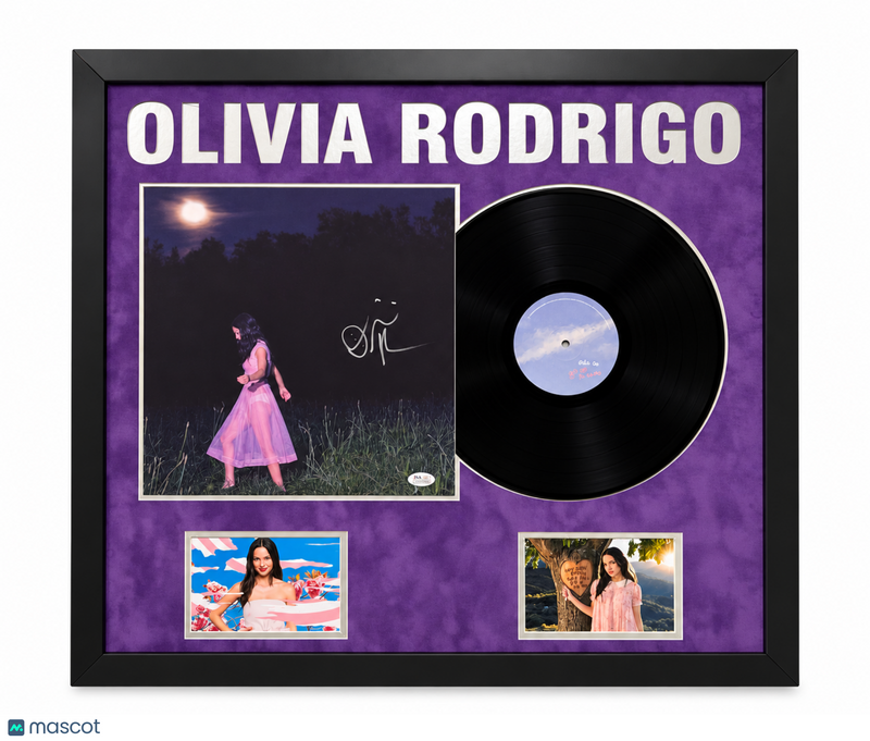 Olivia Rodrigo Signed Framed Vinyl Insert You Seem Pretty Sad JSA 24x27