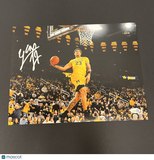 Yaxel Lendeborg Michigan Wolverines Signed Basketball 11x14 Photo JSA
