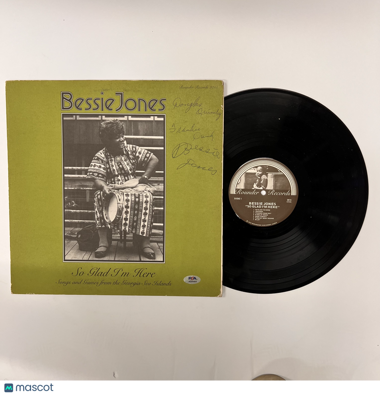 Bessie Jones and Douglas Quimby Signed So Glad I'm Here Vinyl Album PSA