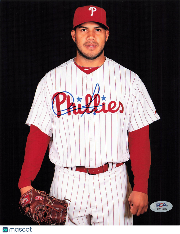 Cesar Jimenez Philadelphia Phillies Signed 8x10 Photo PSA