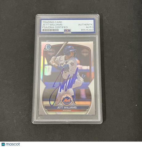 2023 Topps Bowman Chrome #BDC-99 Jett Williams signed card PSA