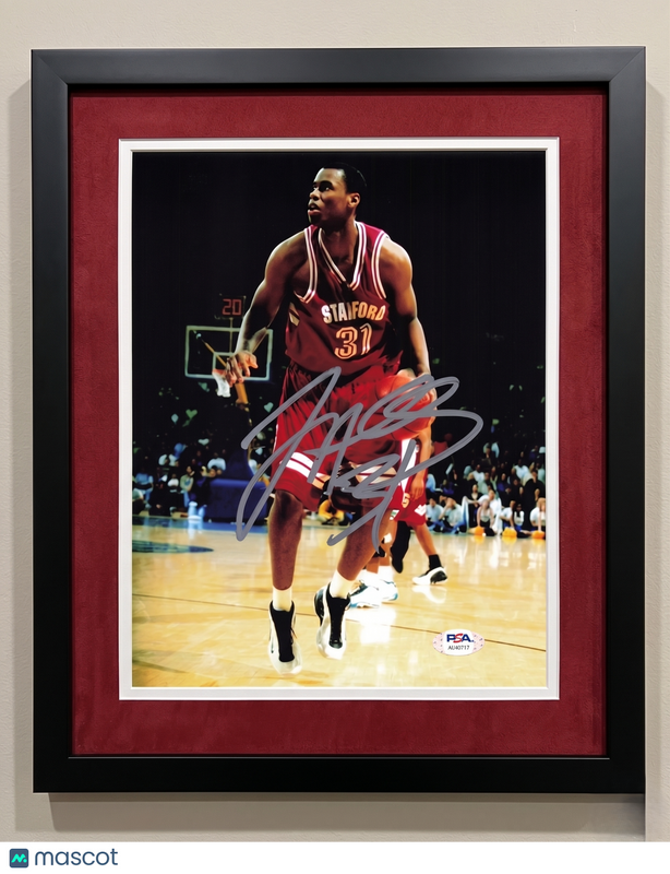 Jarron Collins Stanford Cardinals Signed Basketball 8x10 Custom Framed Photo PSA
