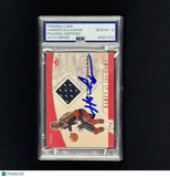 2001-02 Fleer Genuine Patch Hakeem Olajuwon Signed Card Auto 10 PSA Slab Rockets