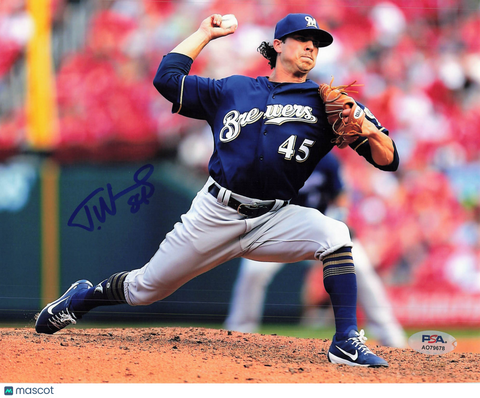 Trevor Williams Milwaukee Brewers Signed 8x10 Photo PSA