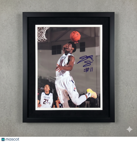 Josh Jackson 1 Nation Signed Basketball 11x14 Custom Framed Photo PSA