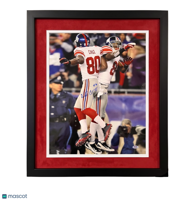 Victor Cruz Signed New York Giants 16x20 Custom Framed Photo PSA Autographed