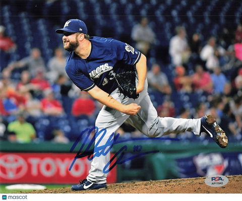 Matt Albers Milwaukee Brewers Signed 8x10 Photo PSA