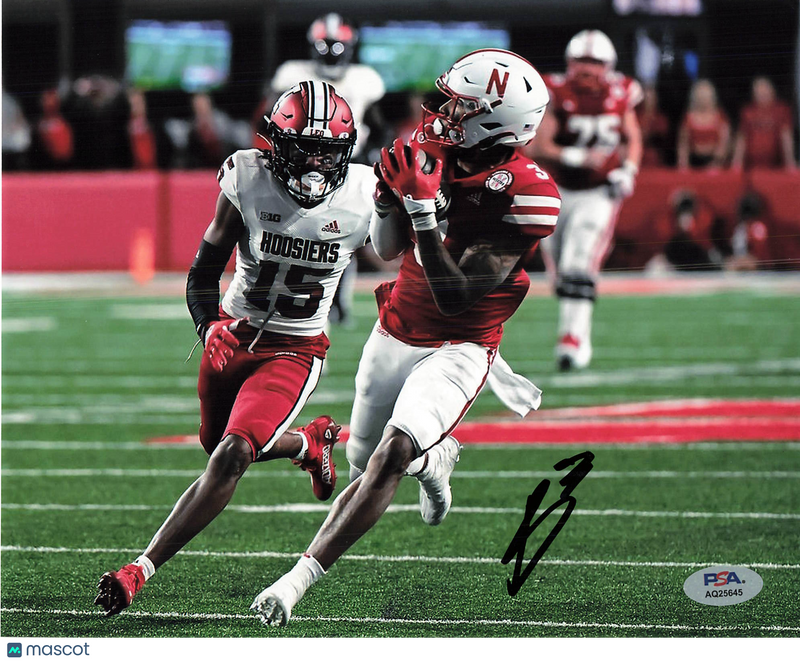 Trey Palmer Signed Nebraska Cornhuskers Football 8x10 Photo PSA Autographed
