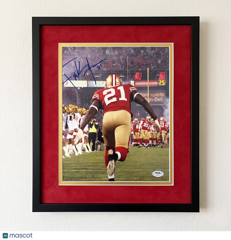 Frank Gore Signed San Francisco 49ers Football 11x14 Custom Framed Photo PSA