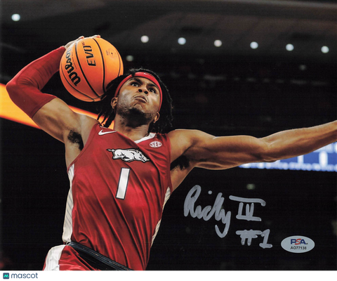 Ricky Council Signed 8x10 Photo PSA Arkansas Razorbacks