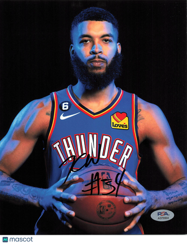 Kenrich Williams Oklahoma City Thunder Signed Basketball 8x10 Photo PSA