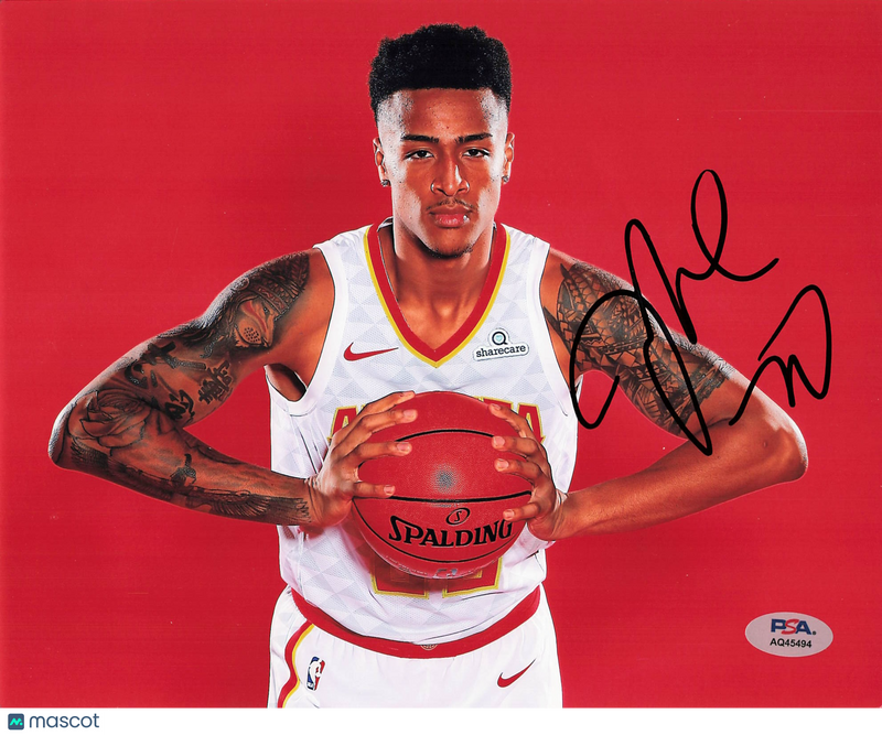 John Collins Atlanta Hawks Signed Basketball 8x10 Photo PSA
