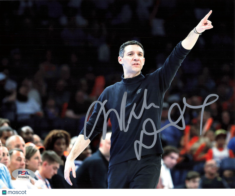 Mark Daigneault Oklahoma City Thunder Signed Basketball 8x10 Photo PSA