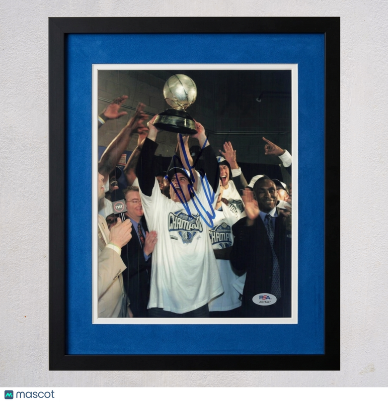 Mark Cuban Dallas Mavericks Signed Basketball 8x10 Custom Framed Photo PSA