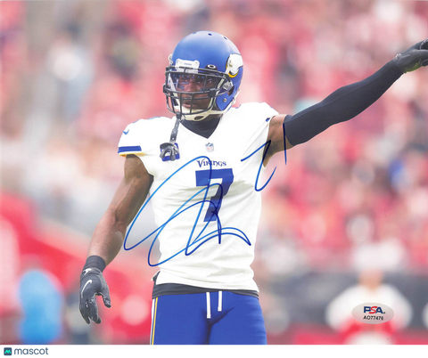 Patrick Peterson Signed Minnesota Vikings Football 8x10 Photo PSA Autographed