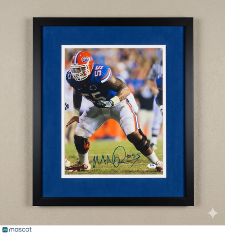 Maurkice Pouncey Signed Florida Gators  11x14 Custom Framed Photo PSA Auth