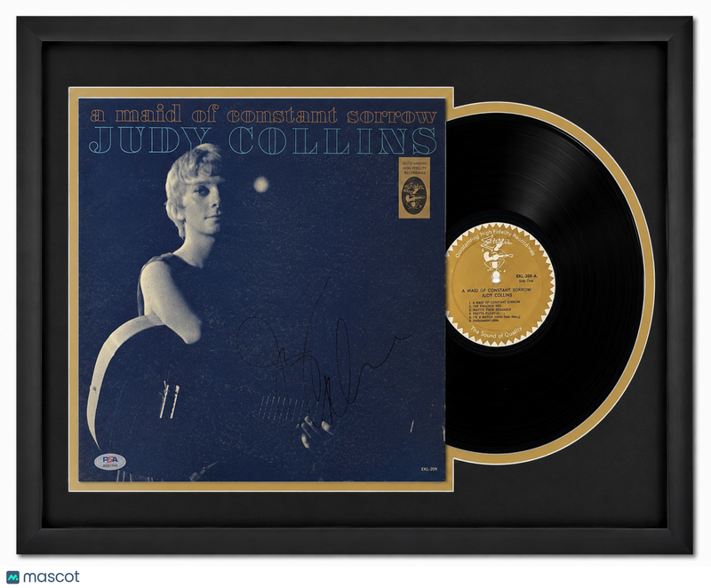 Judy Collins Signed A Maid of Constant Sorrow Custom Framed Vinyl Album PSA Auth