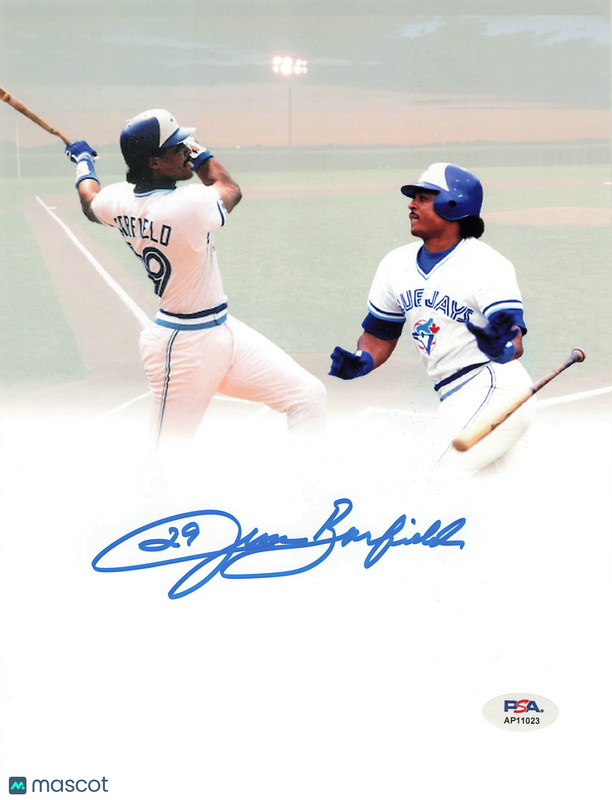 Jesse Barfield Toronto Blue Jays Signed 8x10 Photo PSA