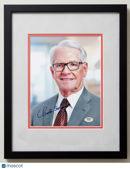 Charles R. Schwab Signed 8x10 Custom Framed Photo PSA Autographed