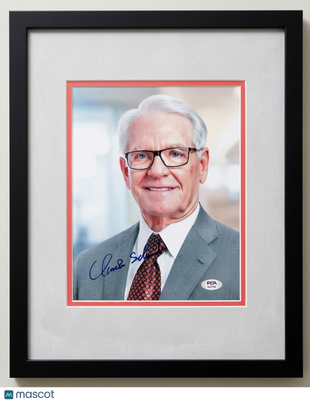 Charles R. Schwab Signed 8x10 Custom Framed Photo PSA Autographed