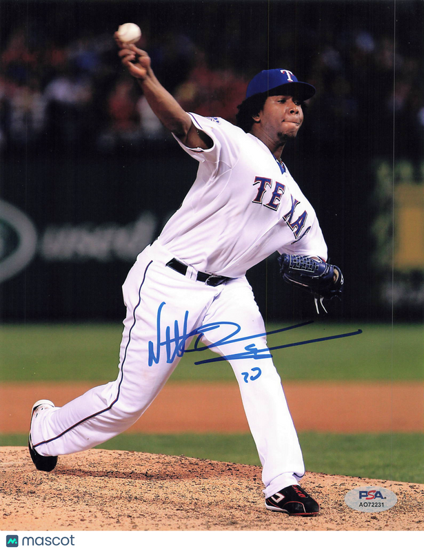 Neftali Feliz Signed 8x10 Photo PSA Texas Rangers