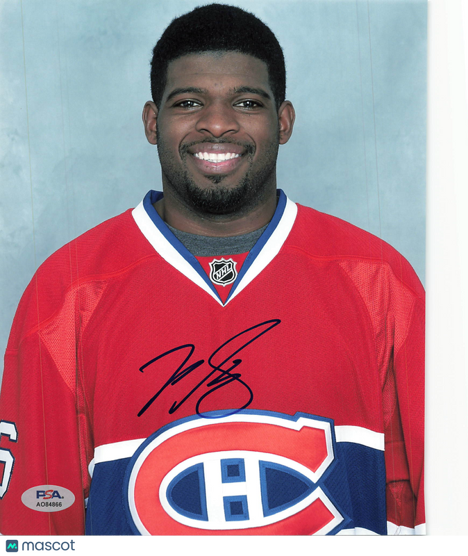 P.K. Subban Signed Hockey 8x10 Photo PSA Autographed