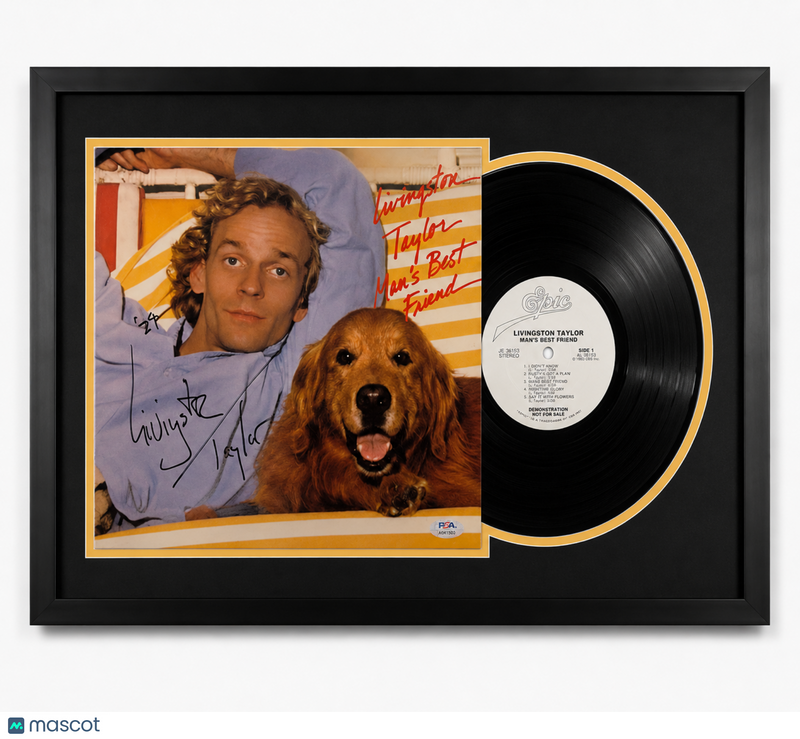 Livingston Taylor Signed Man's Best Friend Custom Framed Vinyl Album PSA
