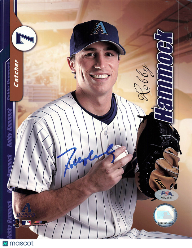 Robby Hammock Arizona Diamondbacks Signed 8x10 Photo PSA