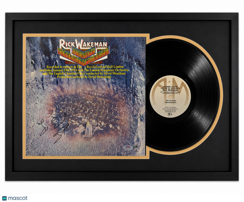 Rick Wakeman Signed Journey to the Centre of the Earth Customed Framed Vinyl