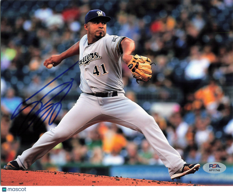 Junior Guerra Milwaukee Brewers Signed 8x10 Photo PSA