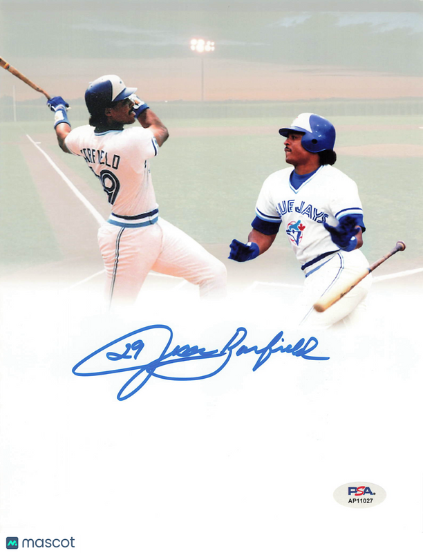 Jesse Barfield Toronto Blue Jays Signed 8x10 Photo PSA