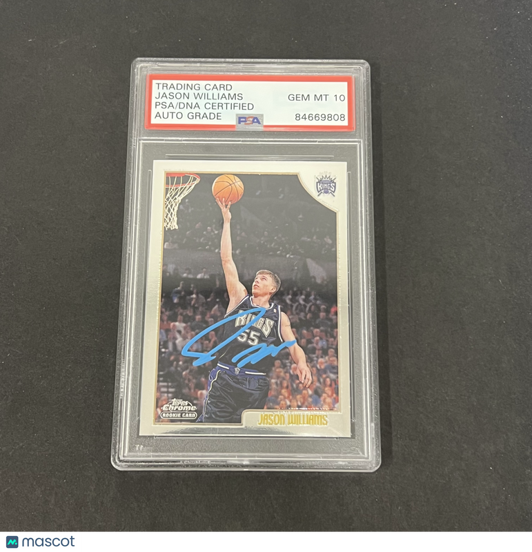 Jason Williams 1999 Topps Chrome Rookie Card#153 Signed Card PSA Auto 10 Auth