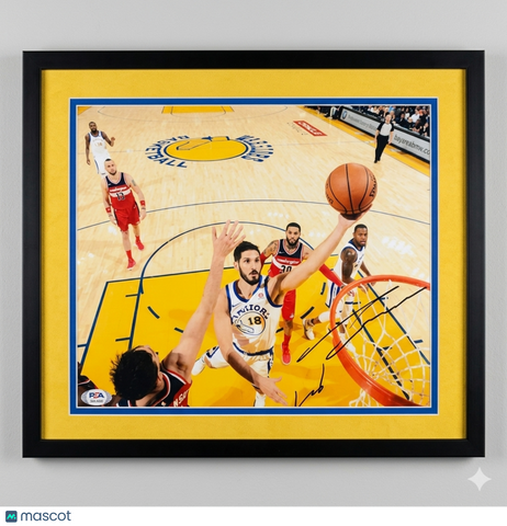 Omri Casspi Golden State Warriors Signed 11x14 Custom Framed Photo PSA