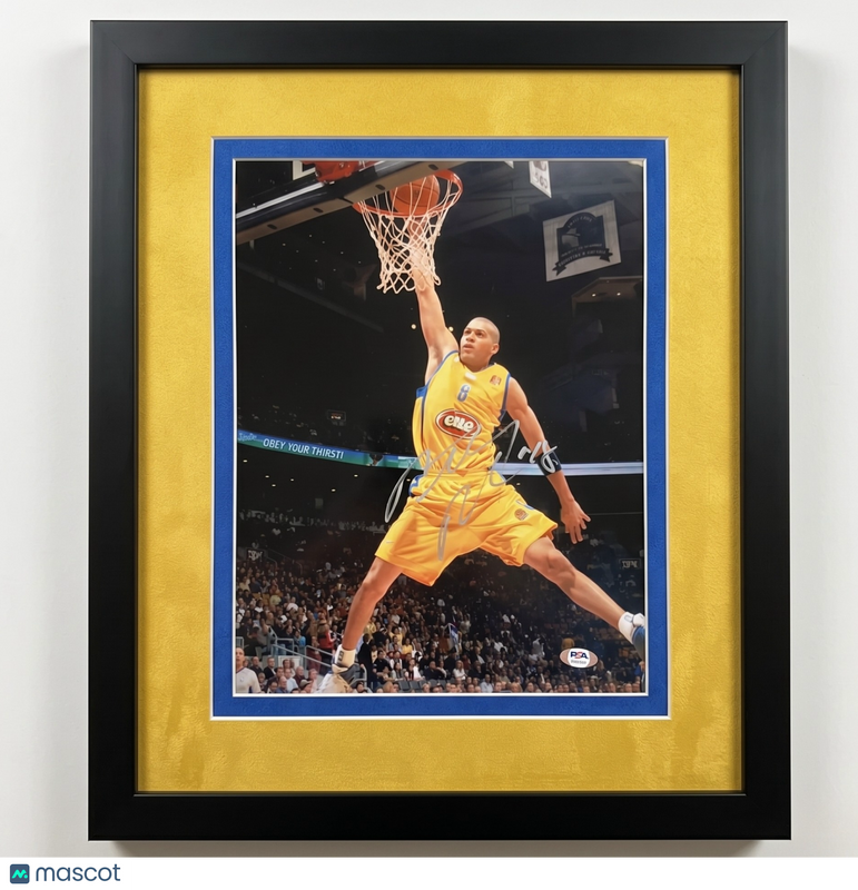Anthony Parker Maccabi Tel Aviv Signed Basketball 11x14 Custom Framed Photo PSA