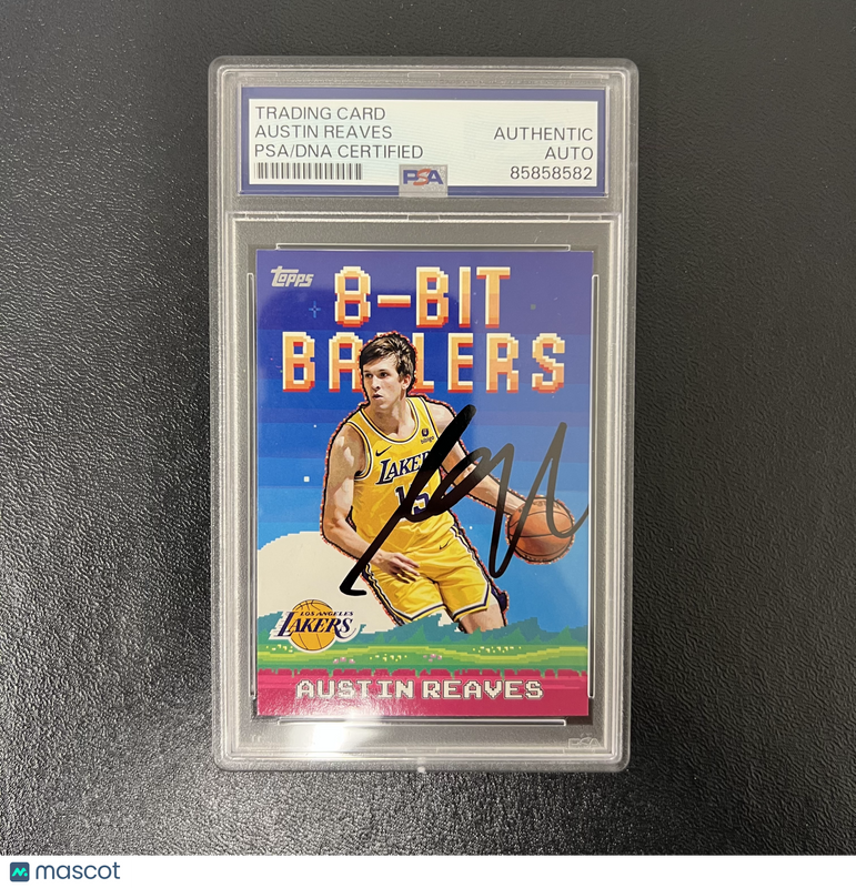 2025 Topps 8-Bit Ballers#8B-10 Austin Reaves Signed Card PSA Los Angeles Lakers