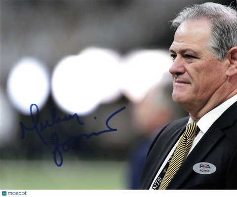 Mickey Loomis Signed New Orleans Saints Football 8x10 Photo PSA Autographed