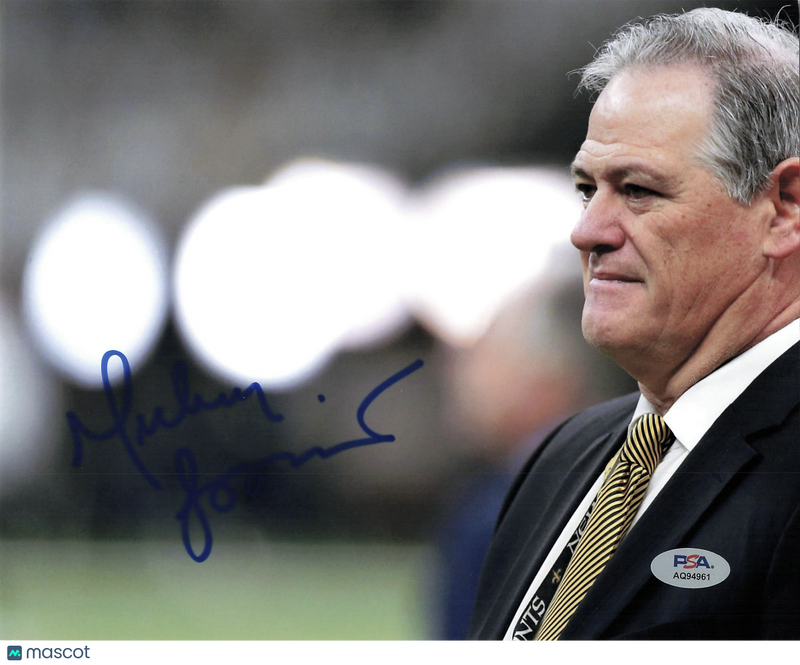 Mickey Loomis Signed New Orleans Saints Football 8x10 Photo PSA Autographed