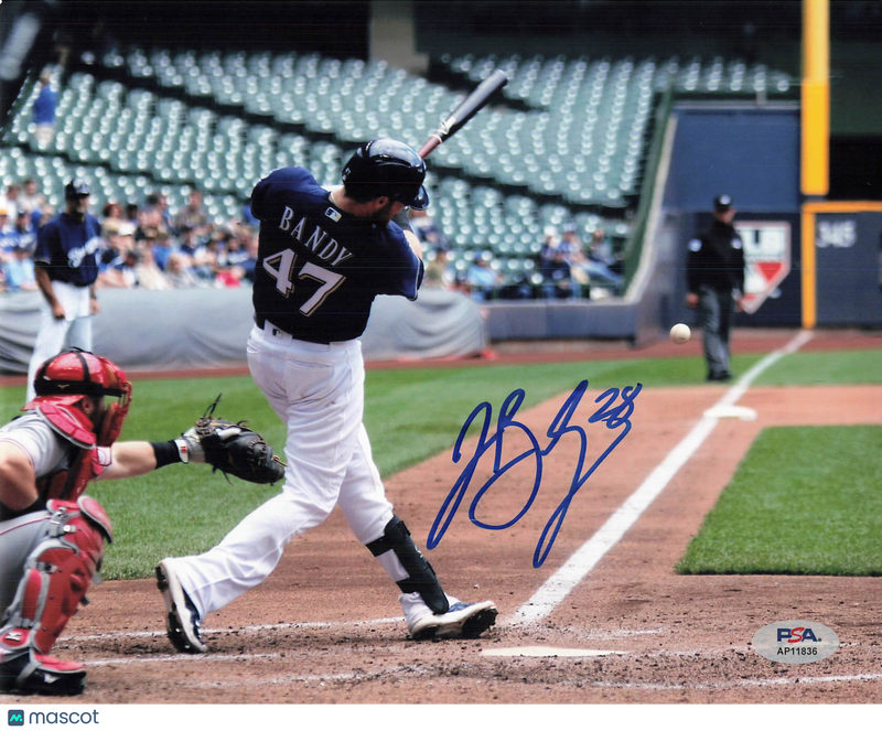 Jett Bandy Milwaukee Brewers Signed 8x10 Photo PSA