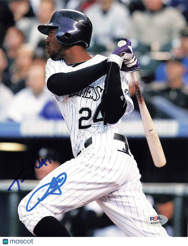 Dexter Fowler Colorado Rockies Signed 8x10 Photo PSA