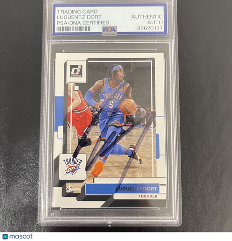 2022-23 Panini Donruss Basketball #101 Luguentz Dort signed card PSA