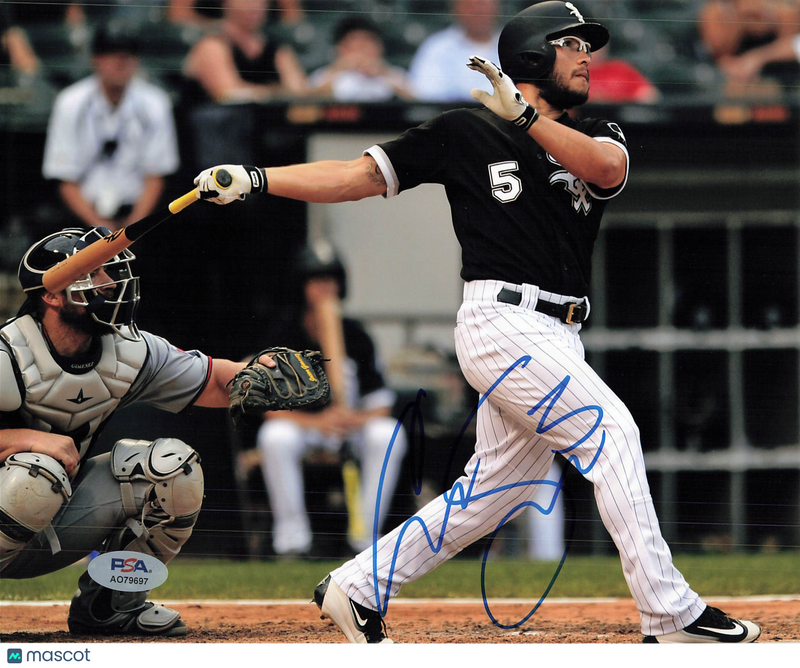 Carlos Sanchez Chicago White Sox Signed 8x10 Photo PSA