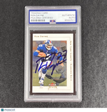 2001 Fleer Premium #112 Ron Dayne Signed Card Auto PSA Slabbed New York Giants