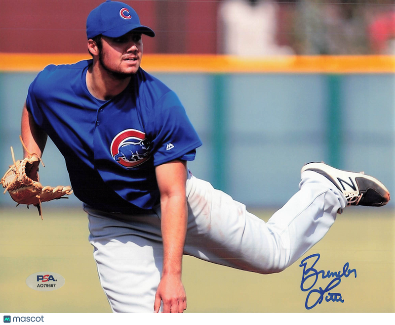 Brendon Little Chicago Cubs Signed 8x10 Photo PSA
